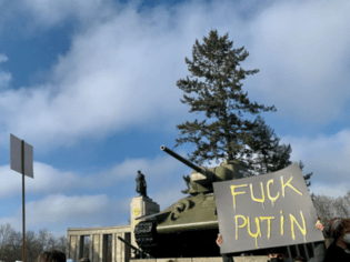 Foto von der Antikriegsdemo, 27. Februar 2022